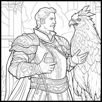 Illustration of a diplomat parlaying with the Chicken King
